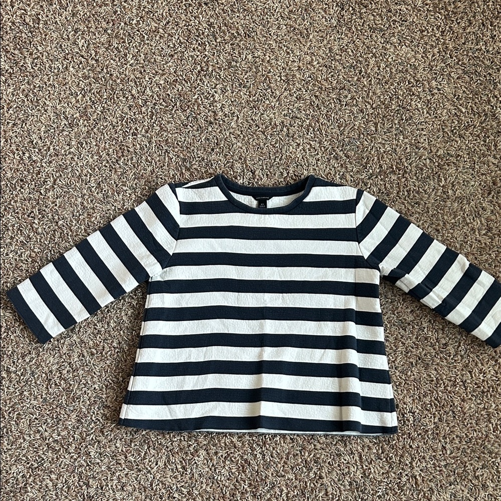 Ann Taylor Navy and White Striped Long Sleeve Tee